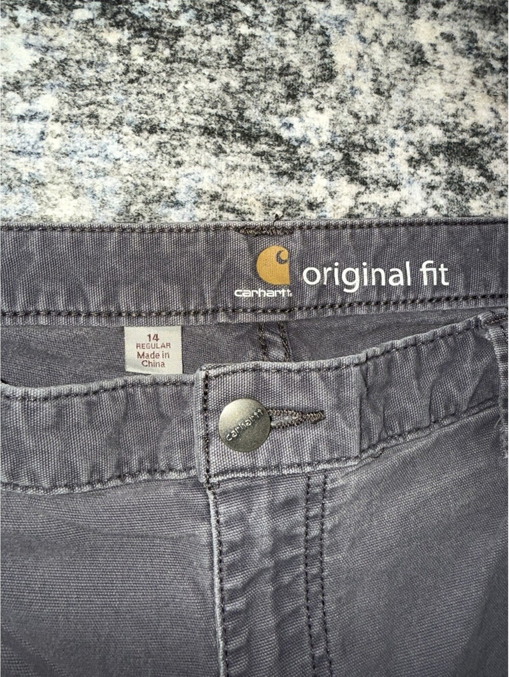 Carhartt Womens 14 Regular Crawford Pants Coal Gray Rugged Flex Work Carpenter